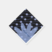 Serviette En Papier Chaîne de marguerite bleu motifs floraux serviette (Coin)