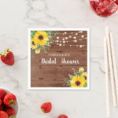 Serviette En Papier Chaîne de tournesol rustique illumine Fête des mar (En situation)