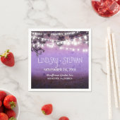 Serviette En Papier Chaîne lumières violet rustique serviettes en papi (En situation)