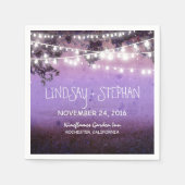 Serviette En Papier Chaîne lumières violet rustique serviettes en papi (Devant)