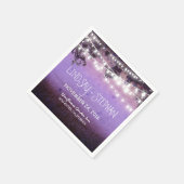 Serviette En Papier Chaîne lumières violet rustique serviettes en papi (Coin)