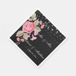 Serviette En Papier Chaîne lunaire noir