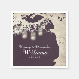 Serviette En Papier Chaîne Mason Jar Lights Arbre Plum Naples