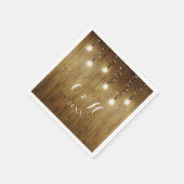 Serviette En Papier Chaîne Rustique De Lumières Mariage campagnard ser (Coin)