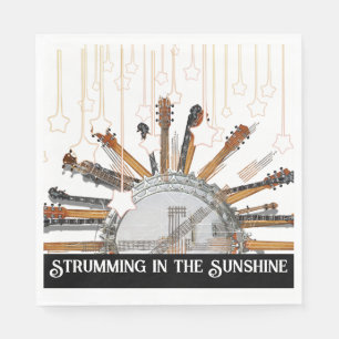 SERVIETTE EN PAPIER CHAÎNES DE GUITARE AU SOLEIL