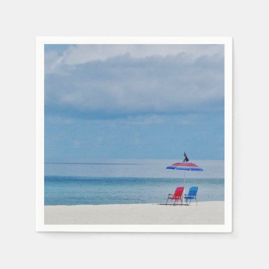 Serviette En Papier Chairs on the Beach (Devant)