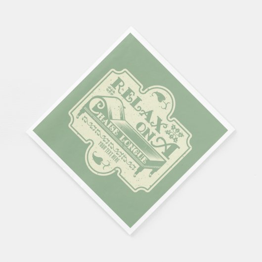 Serviette En Papier Chaise Longue (Coin)
