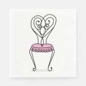 Serviette En Papier Chaise rose (Devant)