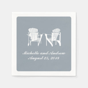 Serviette En Papier Chaises Adirondack MARIAGE