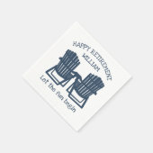 Serviette En Papier Chaises Adirondack Marine Blue Retraite (Coin)