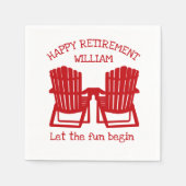 Serviette En Papier Chaises Adirondack Marine Red Retirement Napkins (Devant)
