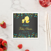 Serviette En Papier Chalboard en caoutchouc Baby shower canard serviet (En situation)
