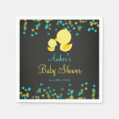 Serviette En Papier Chalboard en caoutchouc Baby shower canard serviet (Devant)