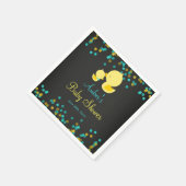 Serviette En Papier Chalboard en caoutchouc Baby shower canard serviet (Coin)