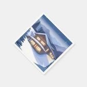Serviette En Papier Chalet d'hiver (Coin)
