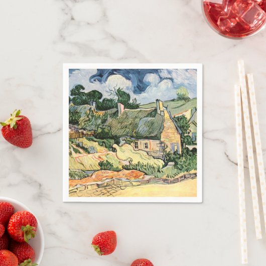 Serviette En Papier Chalets à Cordevill Vincent van Gogh (En situation)