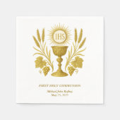 Serviette En Papier Chalice eucharistique de la première communion (Devant)
