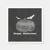 Serviette En Papier Chalk Citrouille Chalkboard Halloween Party (Devant)