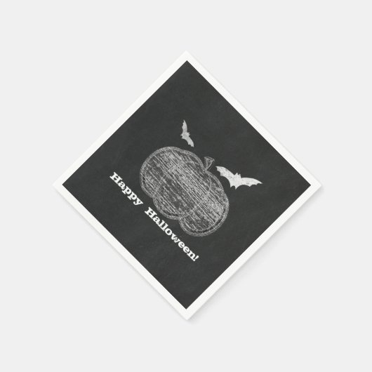 Serviette En Papier Chalk Citrouille Chalkboard Halloween Party (Coin)