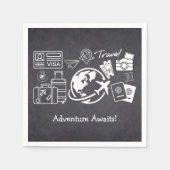 Serviette En Papier Chalkboard Adventure Attend le Baby shower (Devant)
