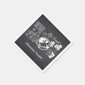 Serviette En Papier Chalkboard Adventure Attend le Baby shower (Coin)