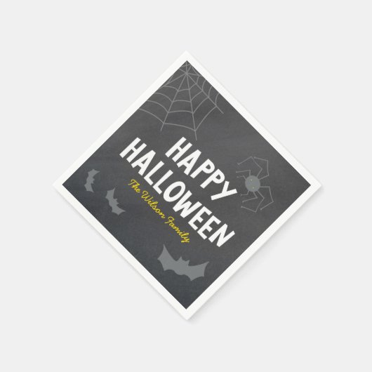 Serviette En Papier Chalkboard Créatures conviviales Joyeux Halloween (Coin)
