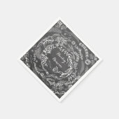Serviette En Papier Chalkboard Floral Garland (Coin)