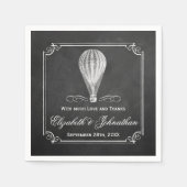 Serviette En Papier Chalkboard Hot Air Balloon Collection Mariage (Devant)