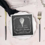 Serviette En Papier Chalkboard Hot Air Balloon Collection Mariage<br><div class="desc">La Chalkboard Hot Air Balloon Mariage Collection - Napkins.</div>