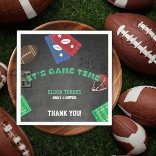 Serviette En Papier Chalkboard It's Game Time Football Baby shower