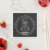 Serviette En Papier Chalkboard Leprechaun, St Patrick's Day Party (En situation)