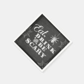 Serviette En Papier Chalkboard Mangez Boire et soyez effrayant Hallowe (Coin)