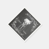 SERVIETTE EN PAPIER CHALKBOARD MASON JAR GARDEN MARIAGE NAPKINS (Coin)