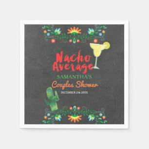 Serviette En Papier Chalkboard Nacho Moyenne Couple Douche Floral