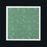 Serviette En Papier Chalkboard Science Motif Anniversaire Fournitures<br><div class="desc">Cette serviette papier a motif avec divers éléments scientifiques comme une ampoule, la loi du mouvement, l'icône de l'adn, l'élément périodique de l'oxygène, aimant, la structure chimique, la réfraction de la lumière par le prisme de verre, une fiole de laboratoire, la structure de liaison chimique, un microscope, e=mc2 énergie à...</div>