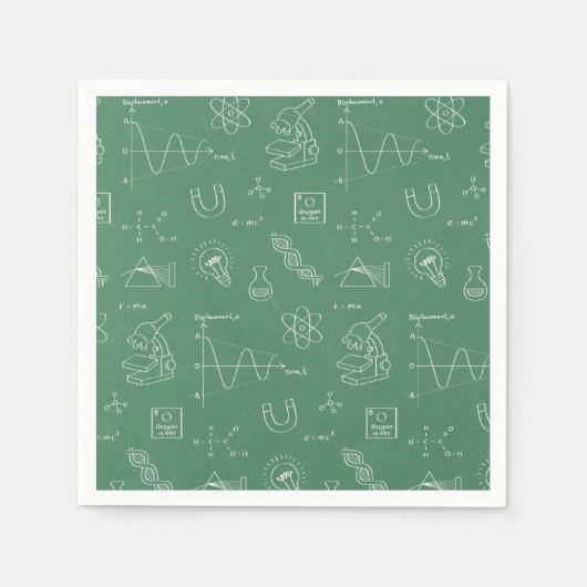 Serviette En Papier Chalkboard Science Motif Anniversaire Fournitures  (Devant)