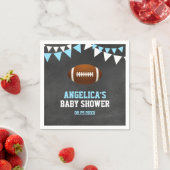 Serviette En Papier Chalkboard Sports FOOTBALL Thème Baby shower (En situation)