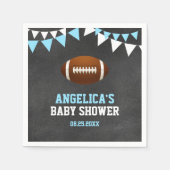 Serviette En Papier Chalkboard Sports FOOTBALL Thème Baby shower (Devant)