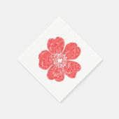 Serviette En Papier Chalkboard Wild Rose rouge (Coin)