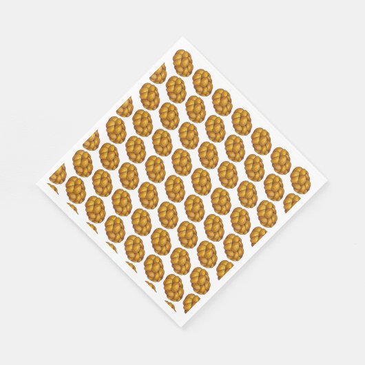 Serviette En Papier Challah Braided Jewish Bakery Pain Loaf Hanoukka (Coin)