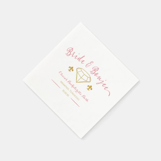 Serviette En Papier Chambre Boujee Diamond Bachelorette (Coin)