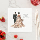 Serviette En Papier Chambre de mariée classique personnalisée (En situation)