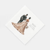 Serviette En Papier Chambre de mariée classique personnalisée (Coin)