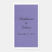 Serviette En Papier Chambre de mariées Mariage Violet Périwinkle Perso (Devant)