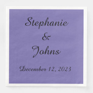 Serviette En Papier Chambre de mariées Mariage Violet Périwinkle Perso
