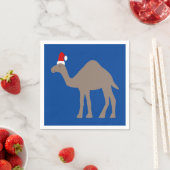 Serviette En Papier Chameau de Noël mignon (En situation)