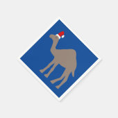 Serviette En Papier Chameau de Noël mignon (Coin)