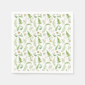 Serviette En Papier Chamomile Fleur Botanique Rustique Motif (Devant)