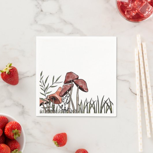 Serviette En Papier Champ champignon (En situation)