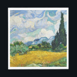 Serviette En Papier Champ de blé Van Gogh avec Cyprès. Impressionnisme<br><div class="desc">La serviette Van Gogh "Blé Field with Cyprès".</div>